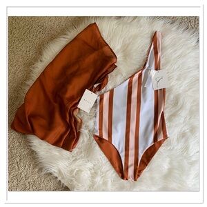BAIIA Tanami Reversible Wrapsuit Swimsuit & Sarong  Multicolor Size US4/AU8